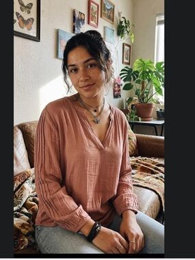 Maurices Blush Pink V-Neck Blouse